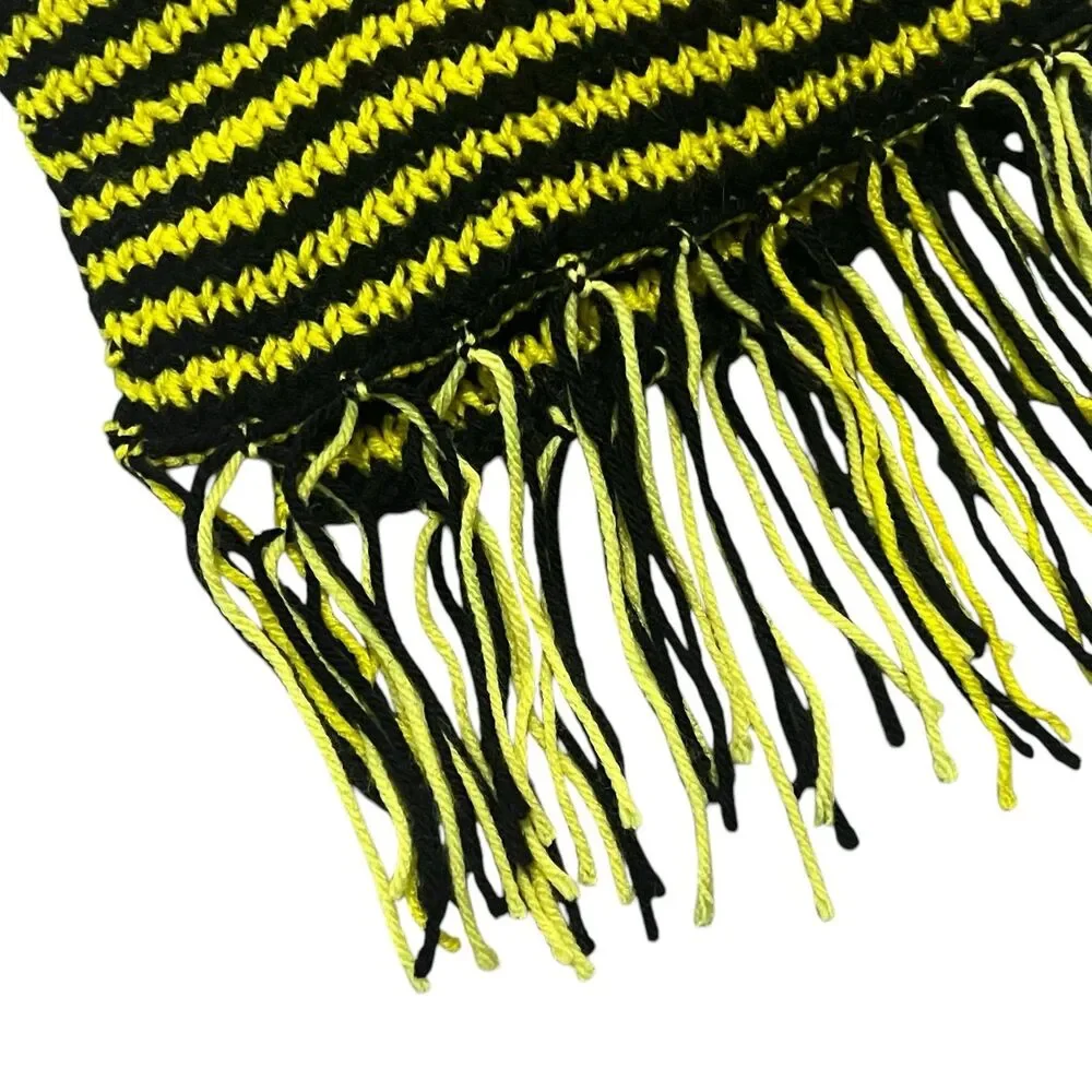 Steelers Themed Black and Yellow Handmade Wide Scarf